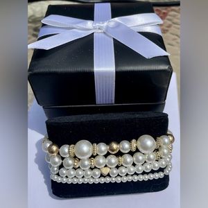 BOGO FREE Faux Pearl Fashion Bracelet Set of 4